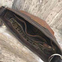 Load image into Gallery viewer, Small Leather Patchwork Tote with Buffalo Hide