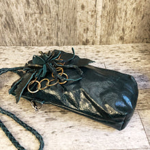Load image into Gallery viewer, Leather and Flowers Mini Festival Bag