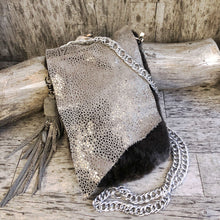 Load image into Gallery viewer, Metallic Leather and Shearling Festival Bag