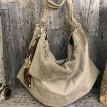 Load image into Gallery viewer, Italian Suede Leather Hobo Bag