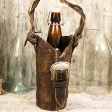 Load image into Gallery viewer, Vintage cowboy boot Spirit Bag with silver metal belt buckle