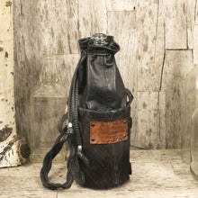 Load image into Gallery viewer, Spirit bag with Cow hide leather and drawstring top