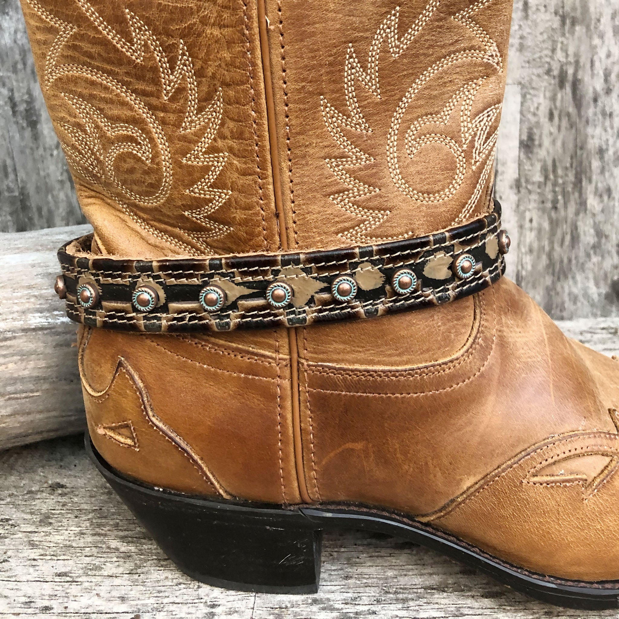Leather boot bracelets outlet