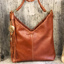Load image into Gallery viewer, Artisan Leather Allyson Bag with Aspen Leaf Tassel
