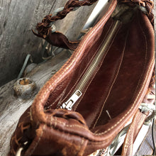 Load image into Gallery viewer, Western Bohemian Vintage Needlepoint and Italian Leather Bag
