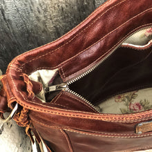 Load image into Gallery viewer, Western Bohemian Vintage Needlepoint and Italian Leather Bag
