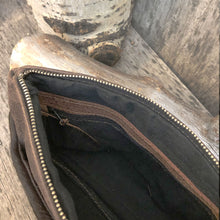 Load image into Gallery viewer, Italian Leather Cross Body Clutch with Cow Hide Wrist Strap
