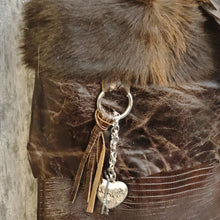 Load image into Gallery viewer, Rustic Leather and Cow Hide Bag with Braided Strap
