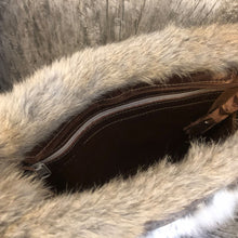 Load image into Gallery viewer, Metallic Copper Leather Tote with Rustic Leather and Fur Trim
