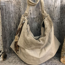 Load image into Gallery viewer, Italian Suede Leather Hobo Bag
