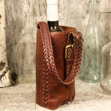Load image into Gallery viewer, Chestnut leather Spirit Bag with English braided belt
